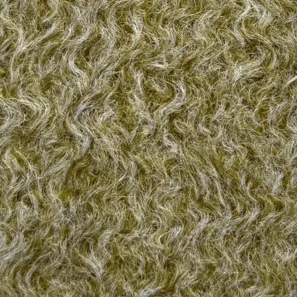 Fluffy mantel in groen