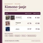 Prijzen naaipakket kimono-jasje per stof en maat